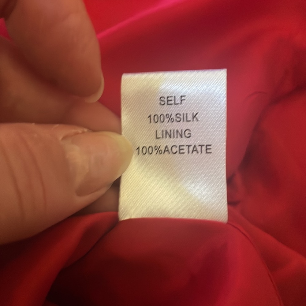Red Silk Dress - Picture 11 of 11